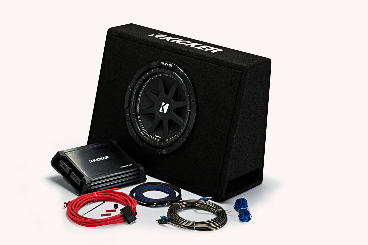 KICKER 44KKP210 10" Slim Subwoofer Package – Enclosure, Amplifier & Wiring Kit