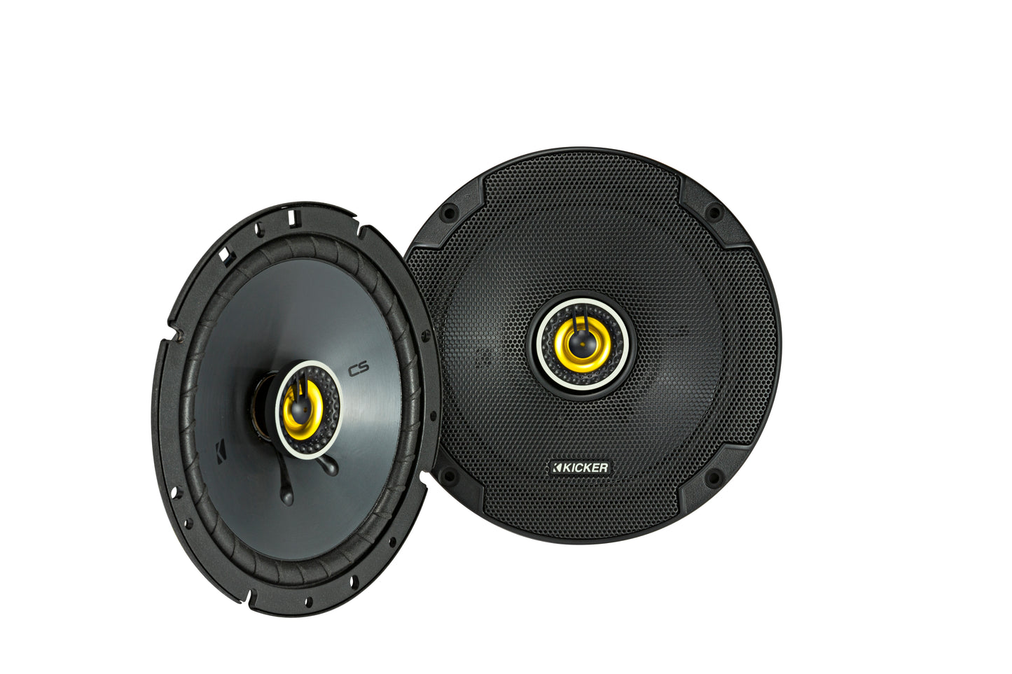 KICKER 46CSC654 CS Series 6.5" 2-Way Coaxial Speakers – 100W RMS