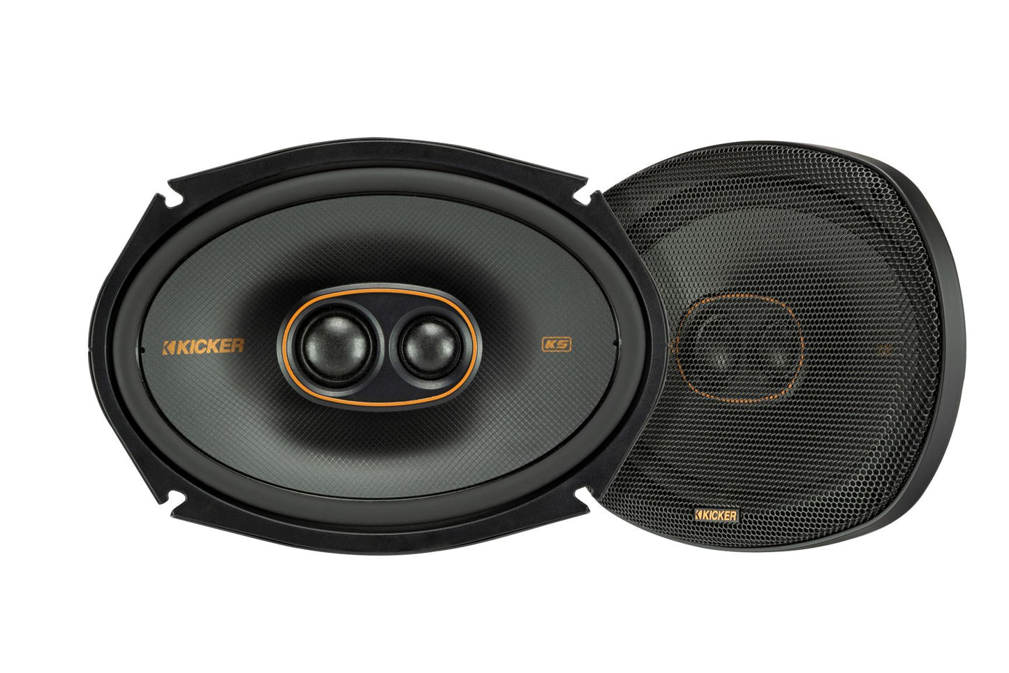 KICKER 51KSC69304 KS Series 6x9" 3-Way Coaxial Speakers – 150W RMS