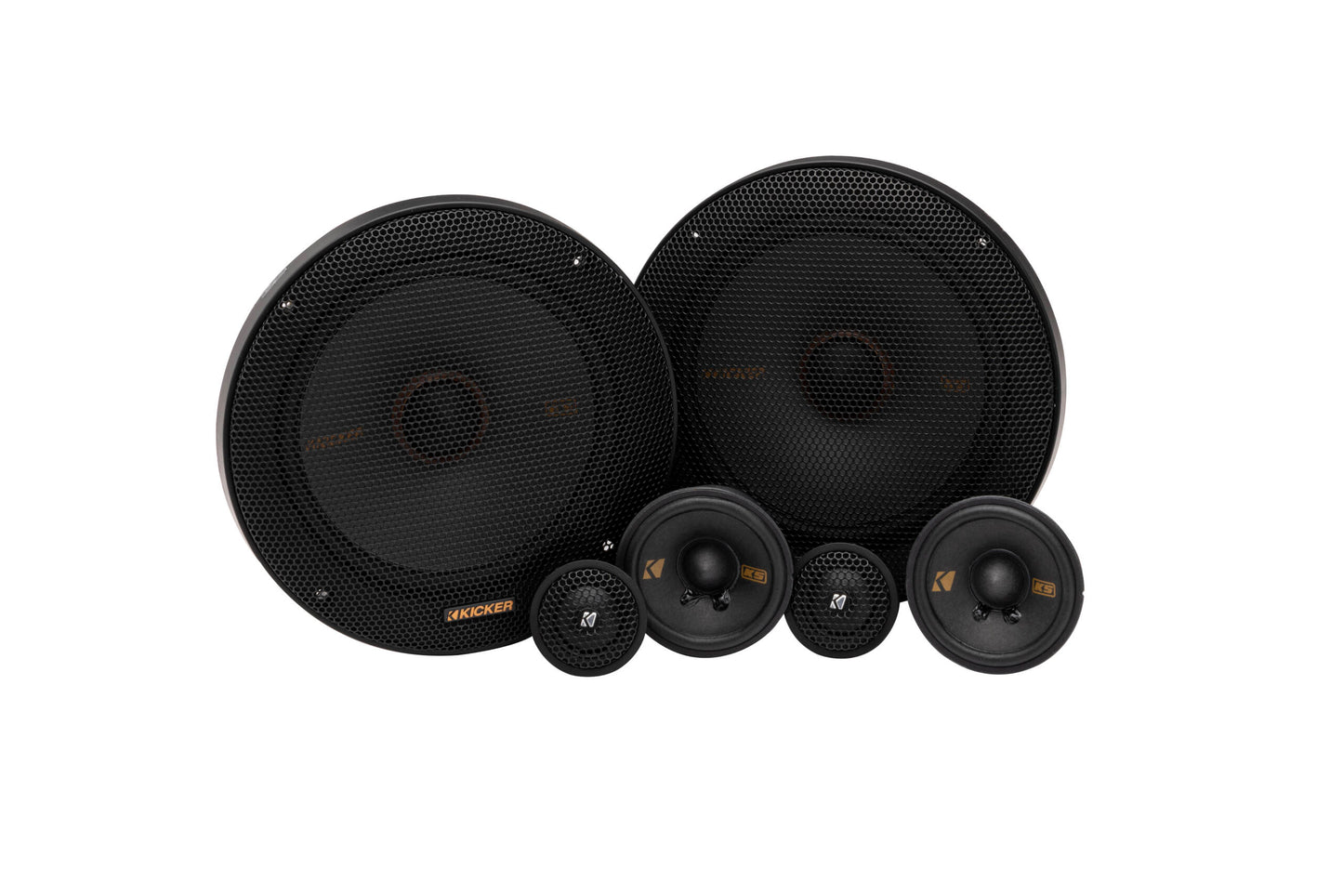 KICKER 51KSS365 KS Series 6.5" 3-Way Component Speakers – 80W RMS