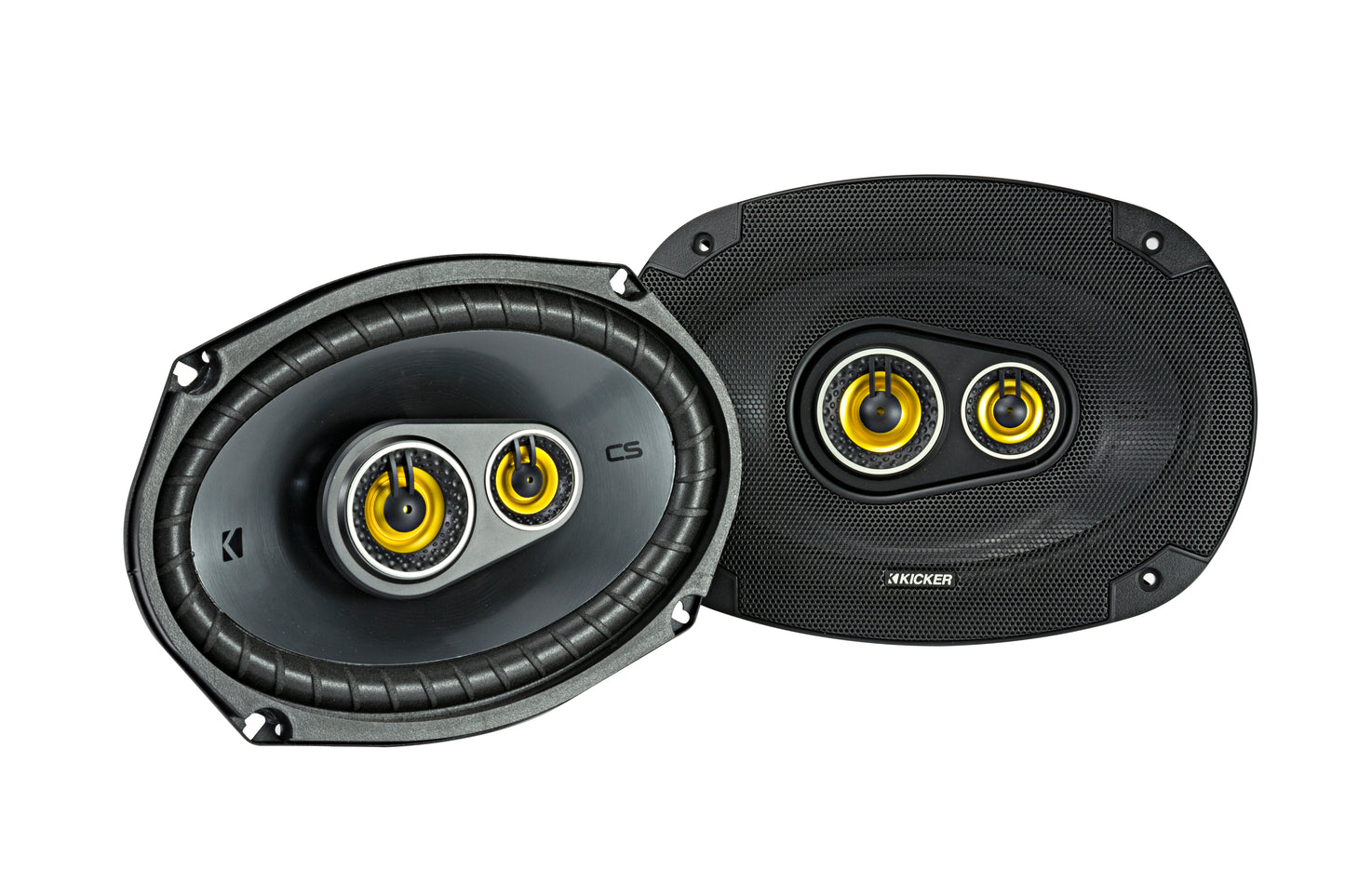 KICKER 46CSC6934 CS Series 6x9" 3-Way Coaxial Speakers – 150W RMS