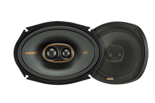 KICKER 51KSC69304 KS Series 6x9" 3-Way Coaxial Speakers – 150W RMS