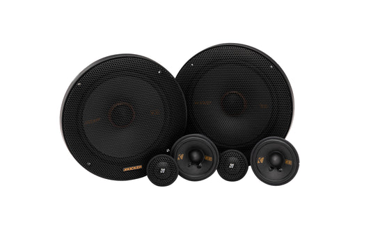 KICKER 51KSS365 KS Series 6.5" 3-Way Component Speakers – 80W RMS
