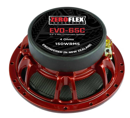 Zeroflex EVO-65C 6.5" Component Speakers – 150W RMS Carbon Fibre Split Speaker System